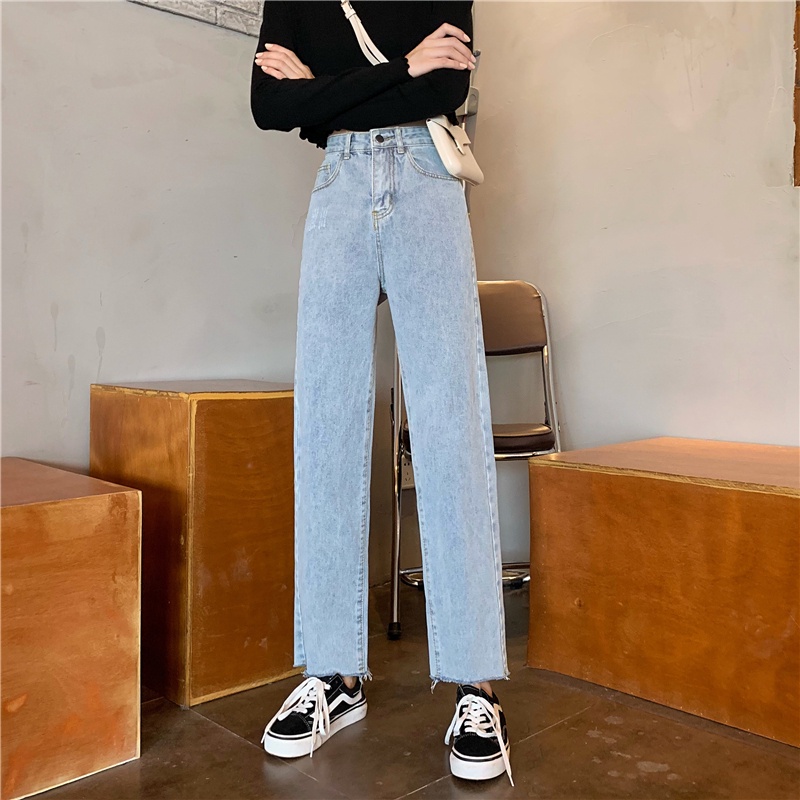Celana Jeans Kulot Wanita Premium | Highwaist Jeans Kulot Rawis Premium