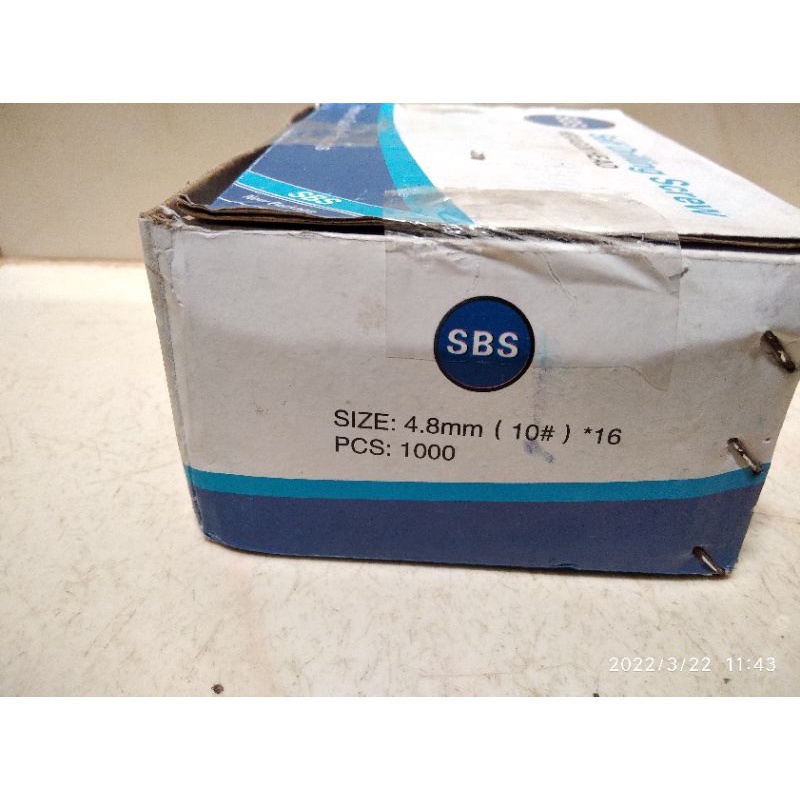 Baut Baja Ringan 10 x 16 Putih / Baut Baja Ringan