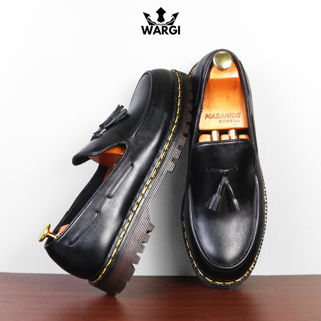 38-43 WARGI PONDACY - Sepatu Loafers Docmart Pria Hitam Sepatu Penny Formal Casual