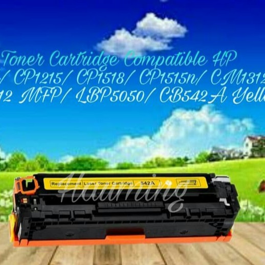 Toner Cartirdge Compatible HP 125A CP1215 CP1515 CP1518 CM1312 CM1512 CP 1215 CB542A Yellow