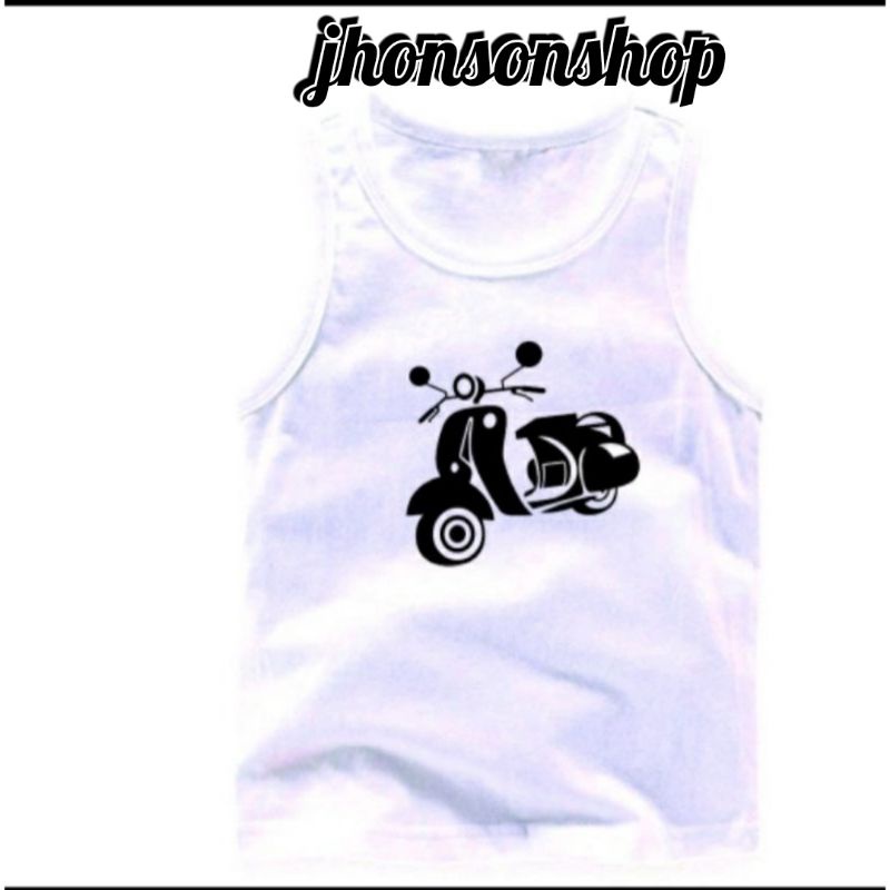 kaos singlet anak anak cewe/cwo logo V€SP4 DISTRO  CATTON COMBET. buat usia 2-11