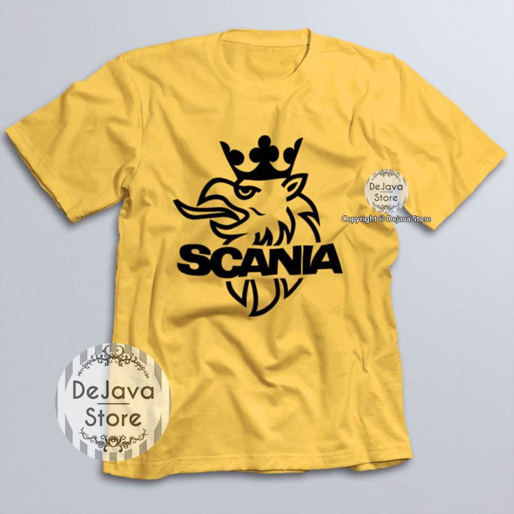 Kaos Bismania Bus Scania Logo Baju Komunitas Pecinta Bis Kualitas Distro Premium | 1534-KUNING