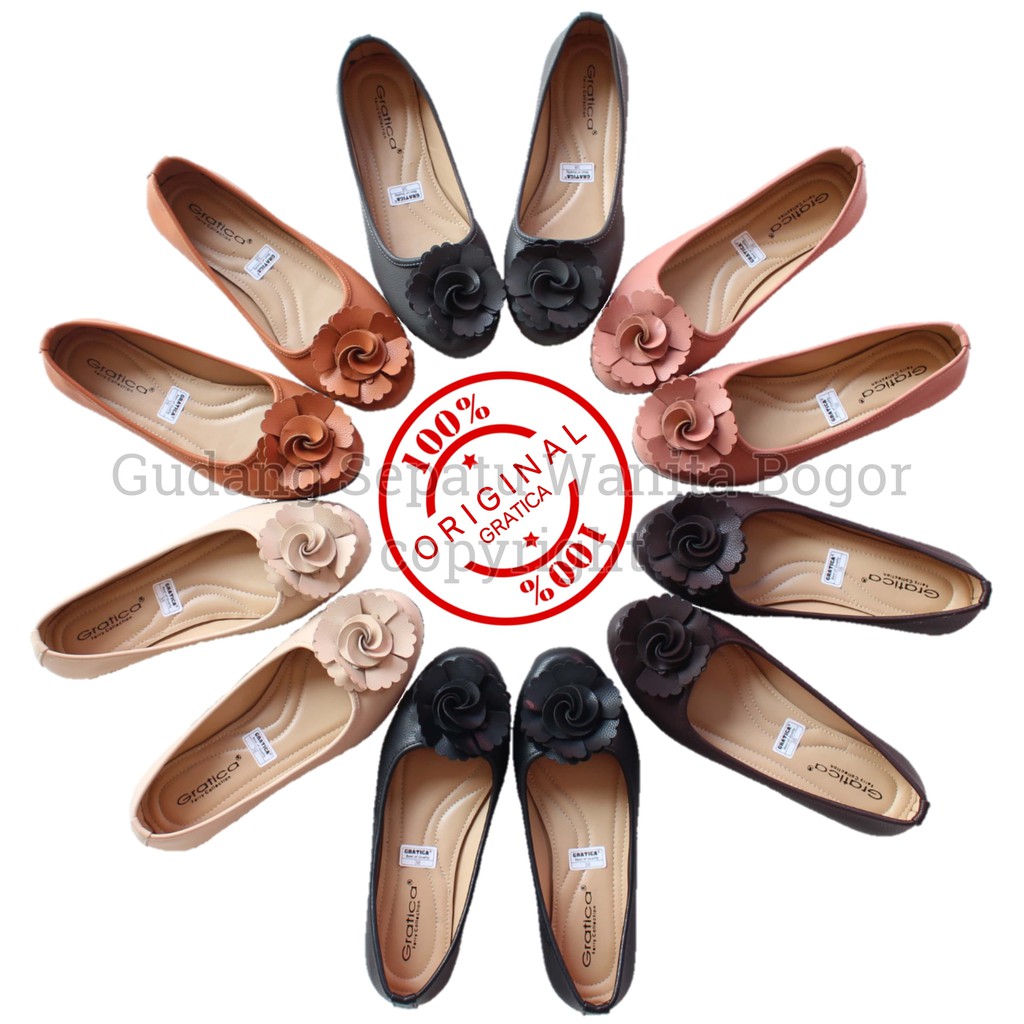 Gratica Sepatu Wanita Flat Shoes Bunga Balerina AP 081