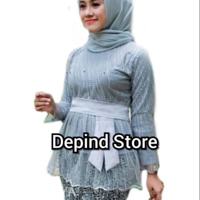 Kebaya Nadiza Atasan /Kebaya warna Silver /Maroon/ Navy/ Gold/Blue/Wardah/Dusty/Kebaya Modern Warna