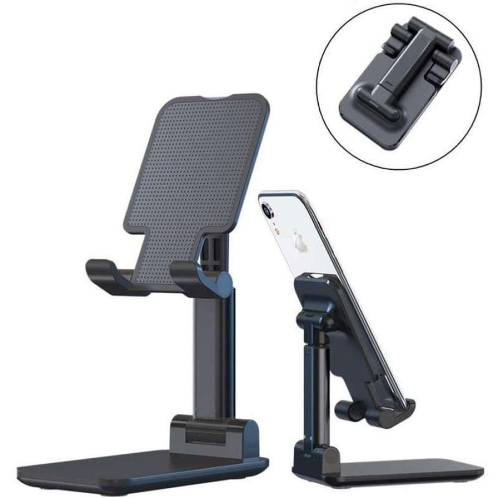 Holder HP Lipat Meja Folding Desktop Phone Stand Universal Adjustable Flip Dudukan HP Tablet di Meja