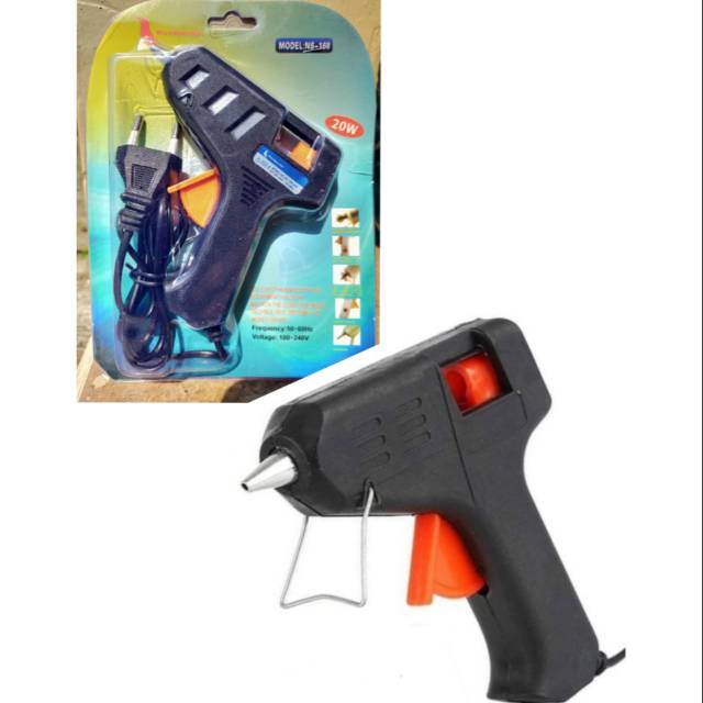 (NCS) [95 gr] Glue Gun 20 Watt  - Lem Tembak Cepat Panas Gluegun 20W FAST HEAT