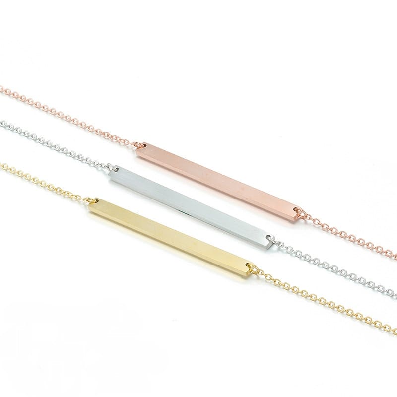 Kalung KL198 Stainless Steel anti Karatatahan karat Premium Fashion Wanita Kalung Simpel Elegant necklace Titanium / BS