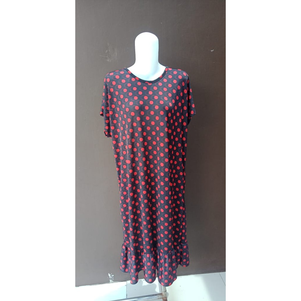 Daster ruffle motif/daster viral kekinian/daster Katun remaja/tunik Katun remaja