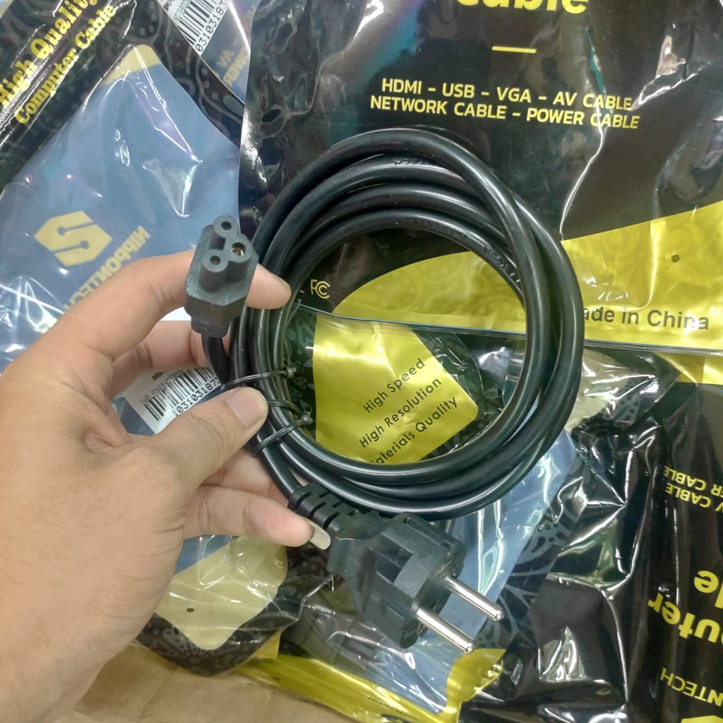 KABEL POWER LAPTOP Merk HYDRA TEBAL 3.0 MM PANJANG KABEL 1.5M