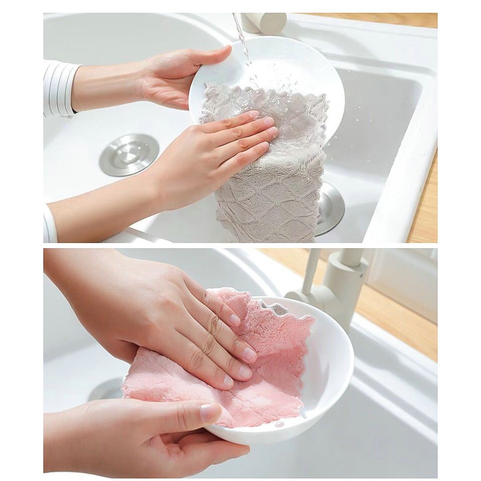 Kain Lap Tangan Handuk Magic Praktis Handuk Mini Microfiber Cuci piring Towel Travel