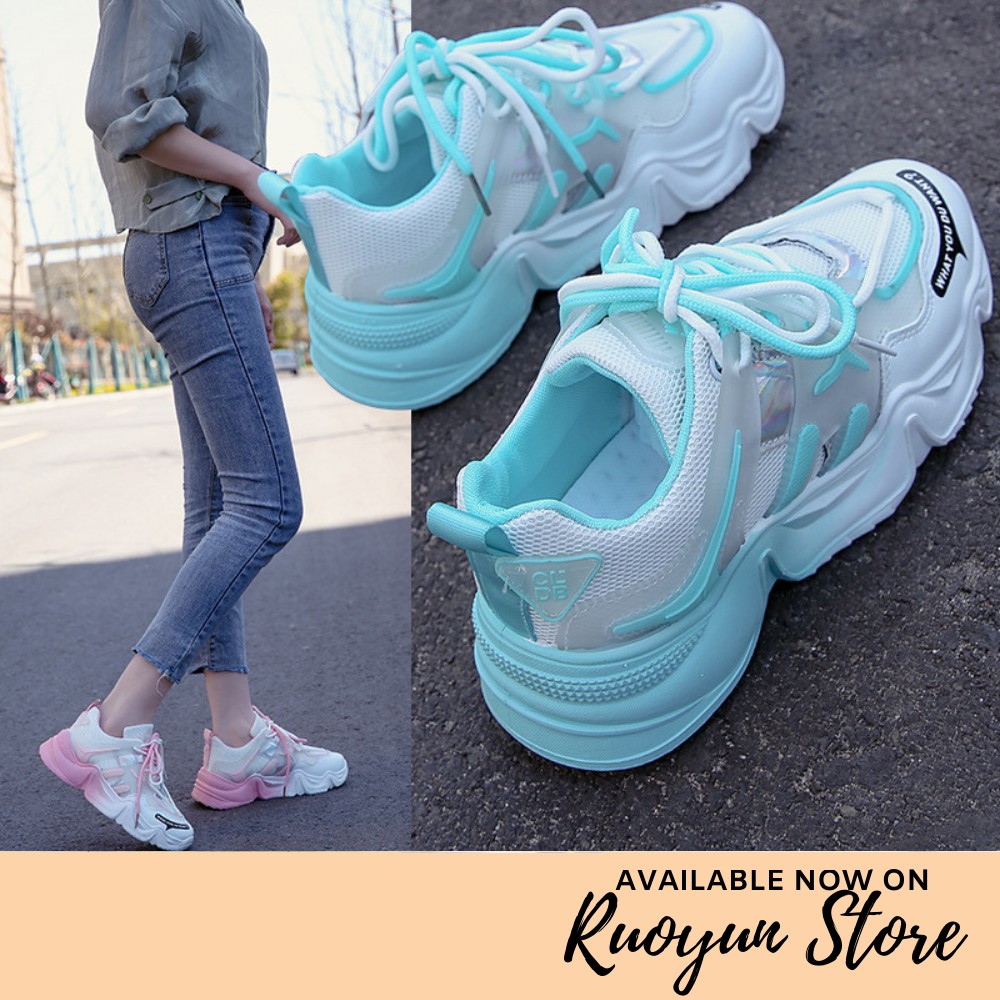 RYS - Lewis Neon Sepatu Sneakers Korea Fashion Casual - Ori Import