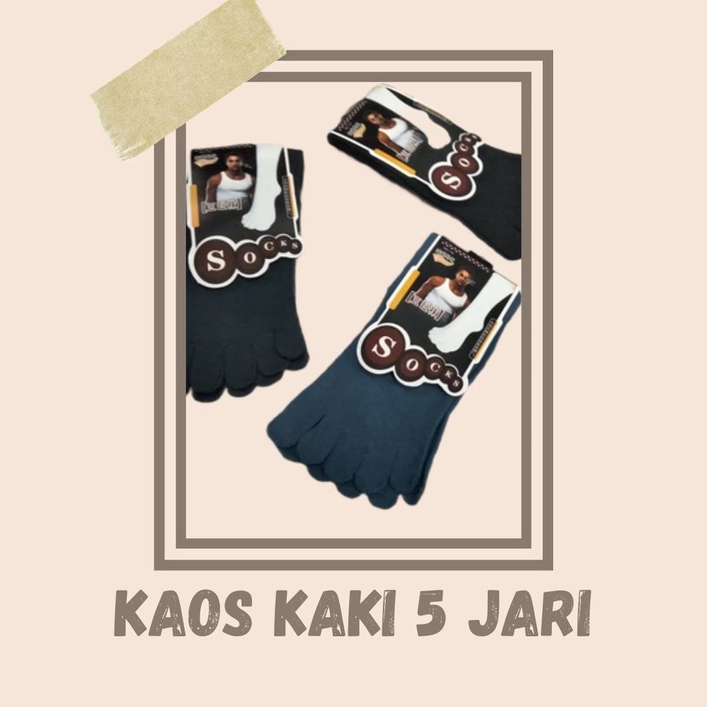 kaos kaki lima jari polos panjang/kaus kaki 5 lima jari panjang pria wanita