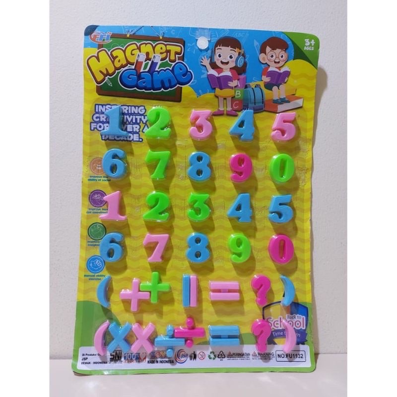 FU 1132 Mainan Edukasi Anak Puzzle Magnet GAME ANGKA KECIL / mainan magnetic game angka kecil