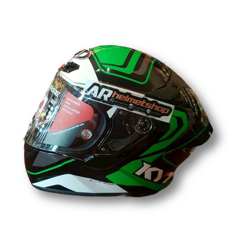 [COD] KYT TTC TT COURSE OVERTECH BLACK GREEN FLUO MURAH