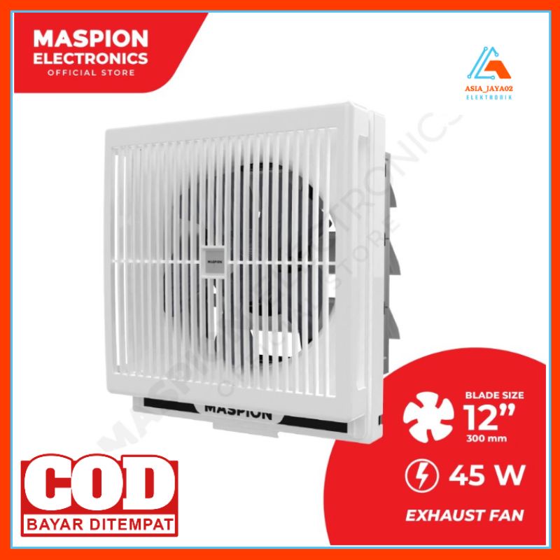 Heksos/Hexos 12 inch Maspion MV-300 NEX Exhaust Fan Kipas Hisap Dinding Angin Keluar Dan Masuk