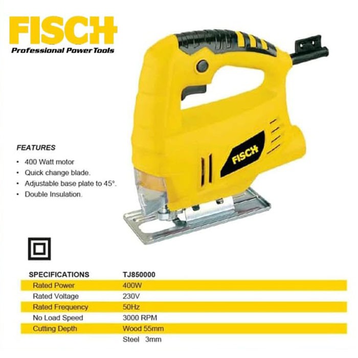 Fisch TJ 850000 Jig Saw 400W - TJ850000 400 Watt - Mesin Gergaji Tripl