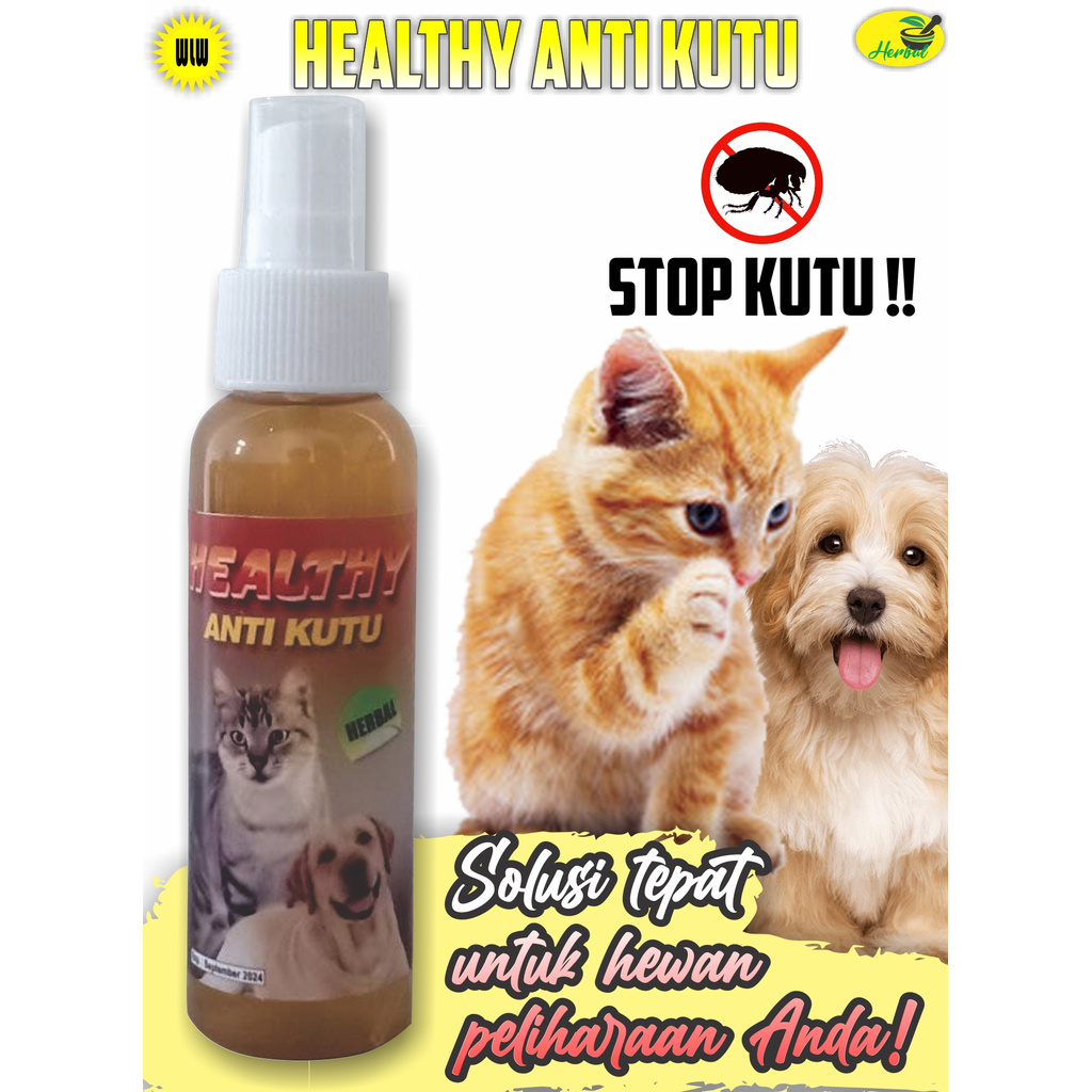 Obat Kutu Kucing - Obat Kutu Anjing - Obat Kutu Spray(semprot) Healthy Anti Kutu