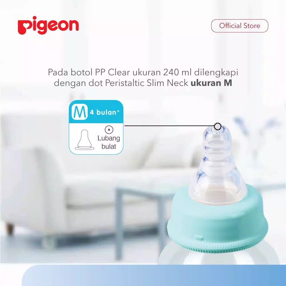 PIGEON PP CLEAR 240ML / BOTOL SUSU BAYI/ BOTOL SUSU