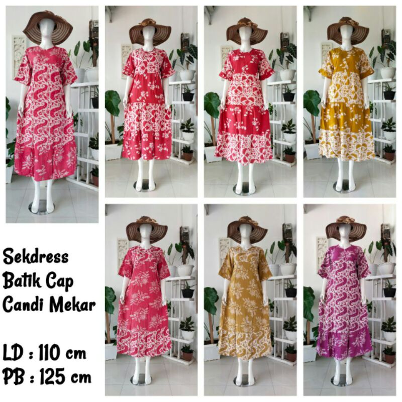 Sekdress Batik Cap Batik Halus Premium Batik Pekalongan
