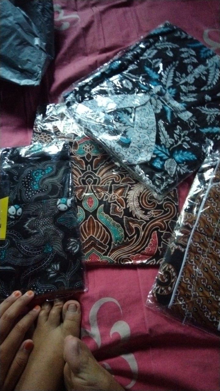 Tey-17 Batik Wanita Asj Sa Hrb026 Kenongo Kemeja Tosca Pendek