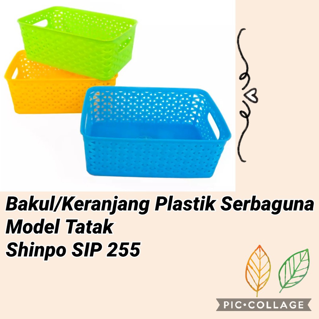 Bakul/Keranjang Plastik Serbaguna Model Kotak Shinpo SIP 255