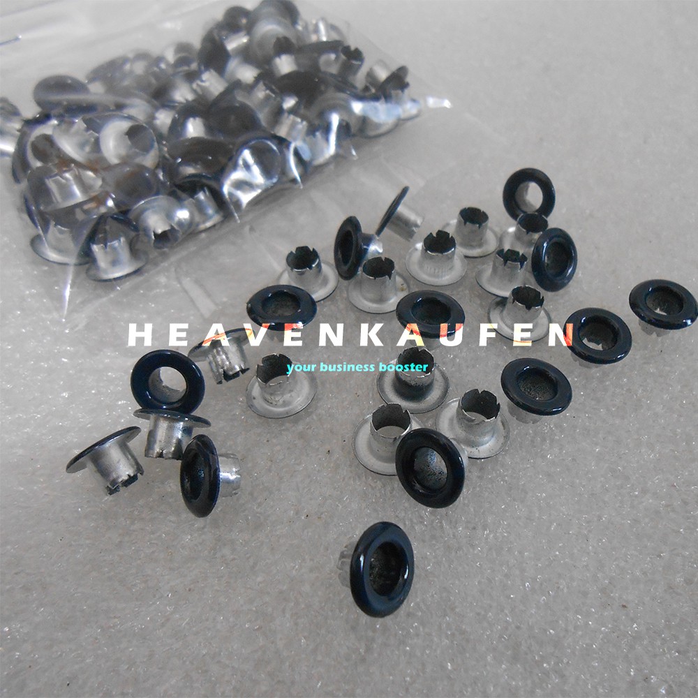 Mata Ayam Eyelet Mata Itik 5 mm Warna Biru Dongker Navy Harga Per Pack isi 100 Pcs