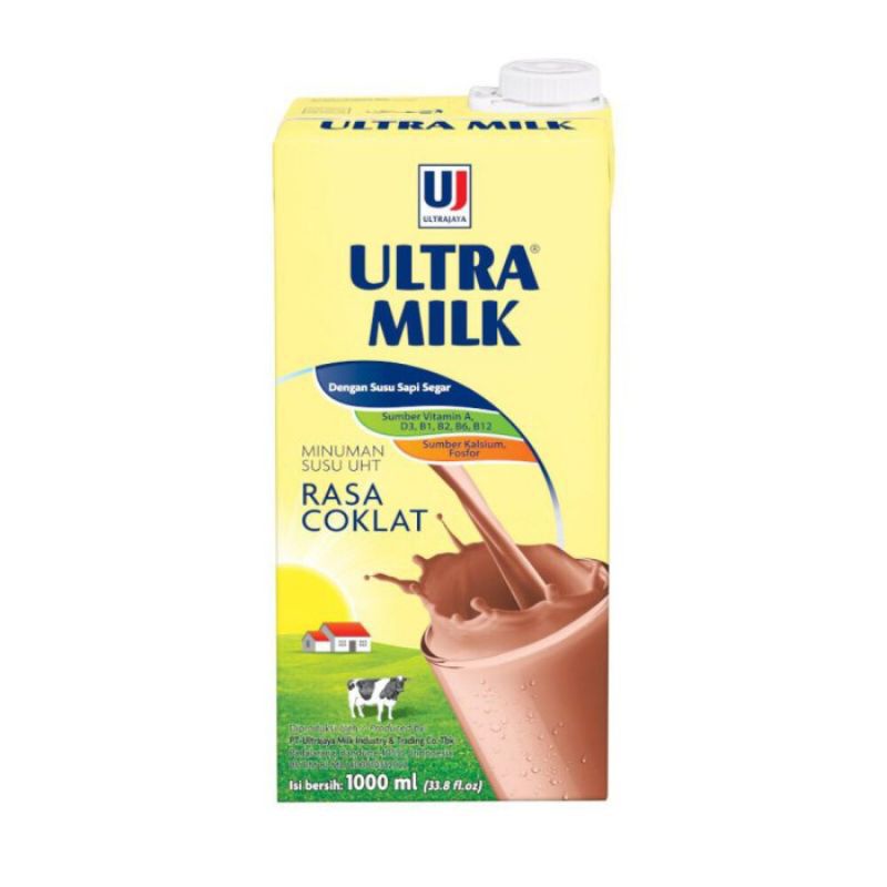 

Susu UHT Ultra Milk Coklat 1L / Susu Ultra Milk Cokelat 1 Liter