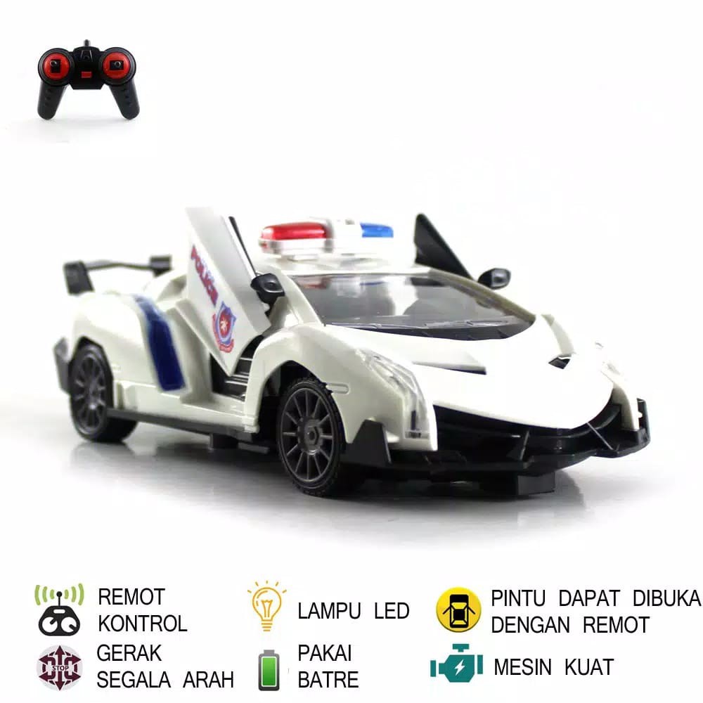 8T RC MOBIL POLICE CAR LAMBORGHINI REMOTE CONTROL