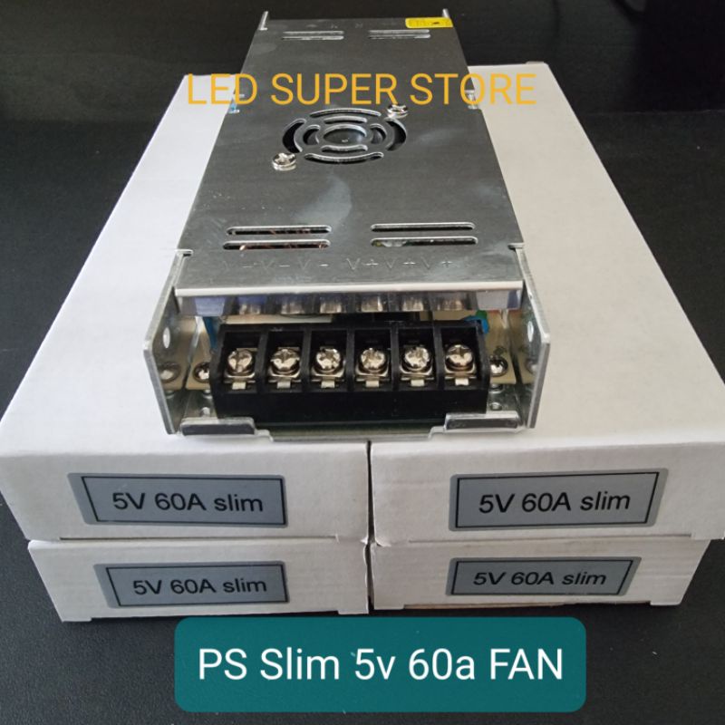 Power Supply Switching 5V 60A Slim body tipis ADA FAN