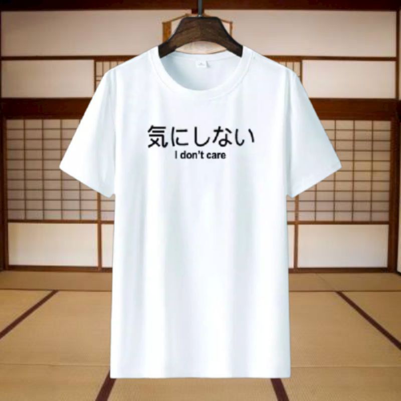 KAOS I DON'T CARE - KAOS JEPANG - KAOS PRIA - KAOS PRIA KAOS - BAJU KAOS PRIA KEREN - KAOS COWOK KER