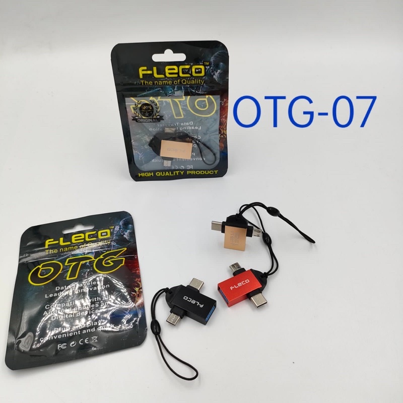 Ready Otg Fleco OTG-07 Packing Plastik Klip Fleco High Quality - Otg Metalik Fleco 2in1 micro Type C