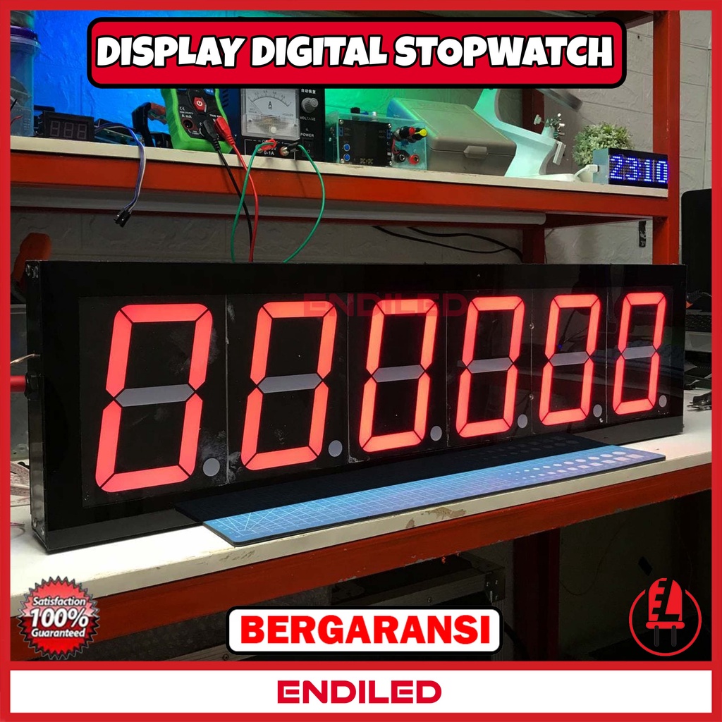DISPLAY STOPWATCH DIGITAL SEVEN SEGMENT 6 DIGIT