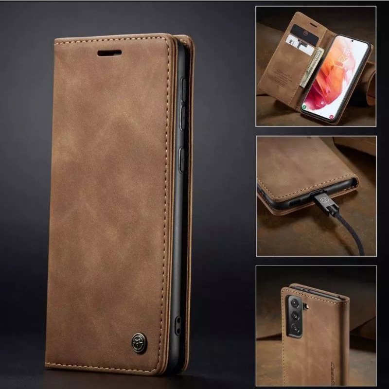 Casing Samsung Galaxy S21 S 21 FE 5G / J7 PRO / A9 2018 / A9 2020 / A8 2018 Flip Case Dompet Kulit M