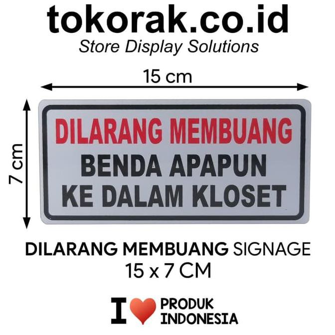 

PROMO SIGNAGE DILARANG BUANG BENDA 15X7 SIMBOL LOGO PERINGATAN NO LITTERING ZD28