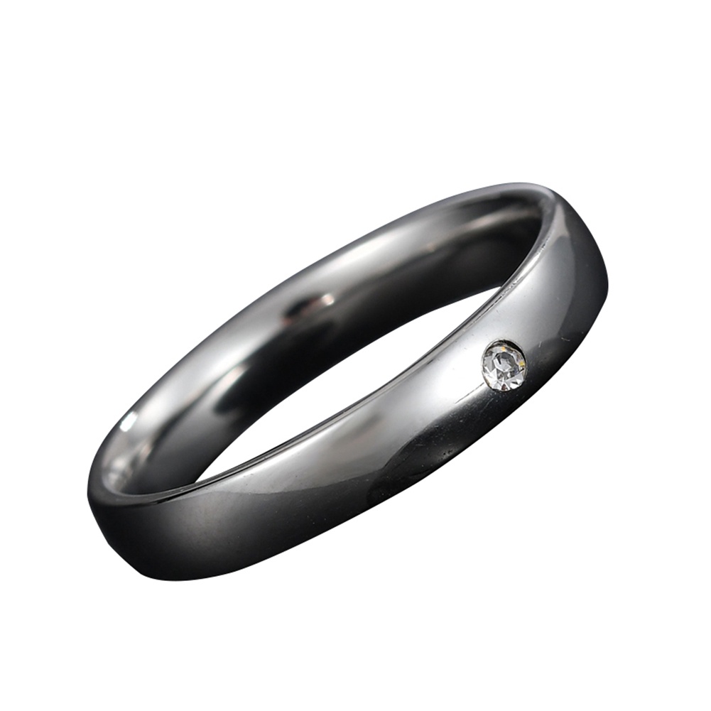 Hu Hu Hu Hu Hu Alat Bantu Pasang Kacamata♡ Cincin Berlian Imitasi Bahan Stainless Steel Untuk Wanita