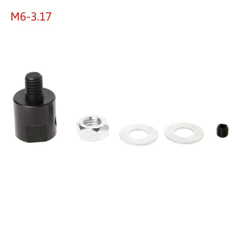 Adapter Mini Gerinda Dinamo As 3.17mm Converter Motor Coupler Coupling M6x3.17mm