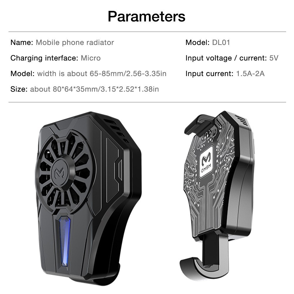 Memo DL01 Mobile Cooling Fan RadiatorHP Handphone Fancooler DL01 PUBG MLBB Kipas Pendingin