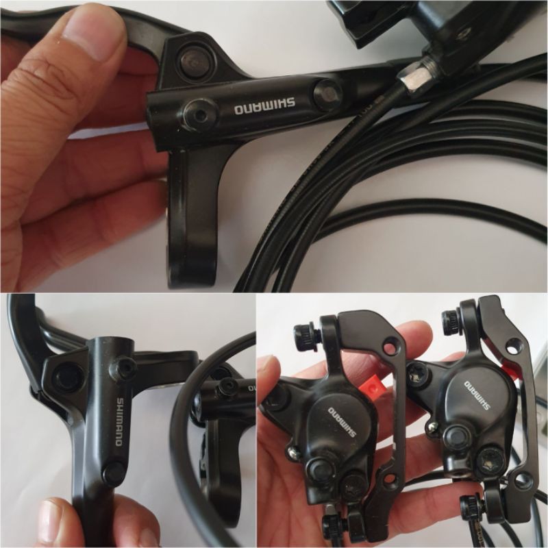 Rem hidrolik sepeda breakset Shimano Mt200 cakram original fullset