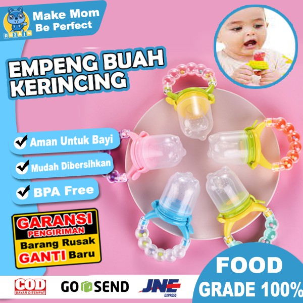 Dot Buah Kerincing | Empeng Buah Kerincing | Teether buah ada Kerincing BPA FREE | Ruzain Mall