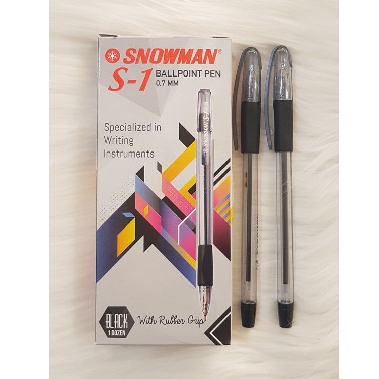 

[PCS] BOLPEN / PULPEN SNOWMAN S-1 HITAM BIRU MERAH*