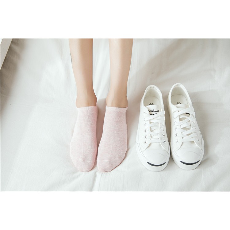 Retaily D060 Kaos Kaki Polos Wanita KaosKaki Spandek Pendek Korea  Short Socks