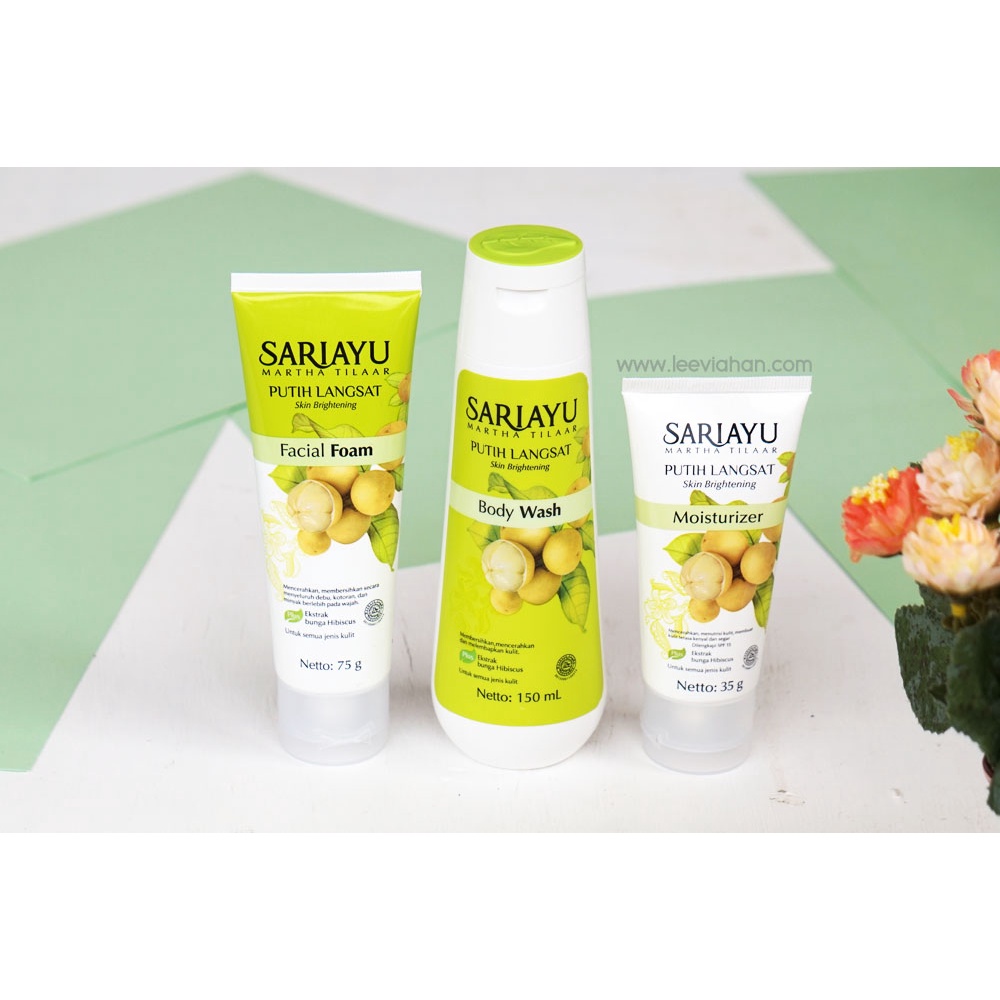 SARIAYU PUTIH LANGSAT cream 35g//night 20g//facial foam//body lotion//twc//masker wajah