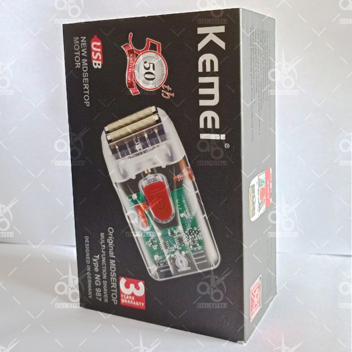 Kemei Shaver NG-987 Alat Cukuran Kumis Jenggot Cas