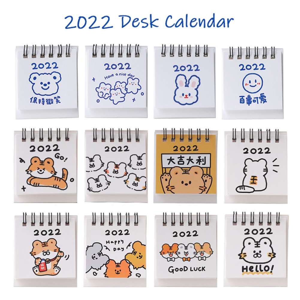2022 Kalender Meja Mini Kreatif Lucu Untuk Dekorasi Stationery Sekolah - Ow-
