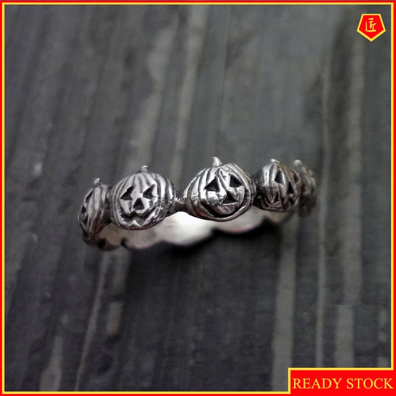 [Ready Stock]Creative Personality 925 Silver Pumpkin Ring