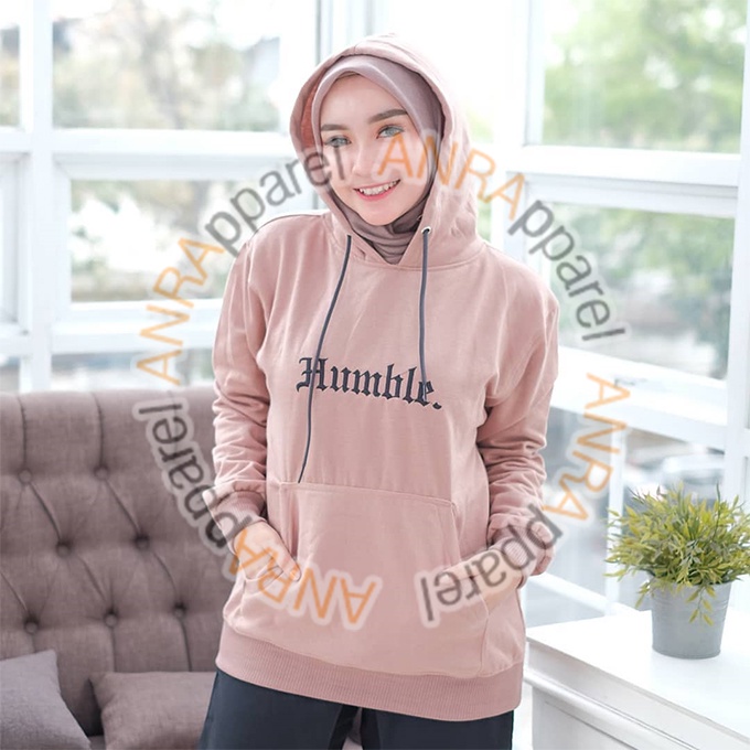 HUMBLE HOODIE WANITA - Jaket Hoodie Jumper Humble Polos - Bahan Fleece