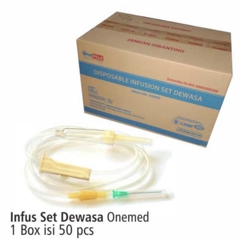 INFUS SET DEWASA ONEMED 1 BOX ISi 50 PCS