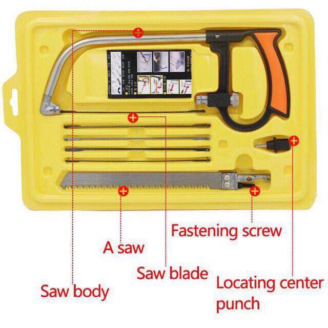 Magic Saw Gergaji Multifungsi Set 3 Way Blade Magic Saw Gergaji Kayu Besi Pipa - 1 Set