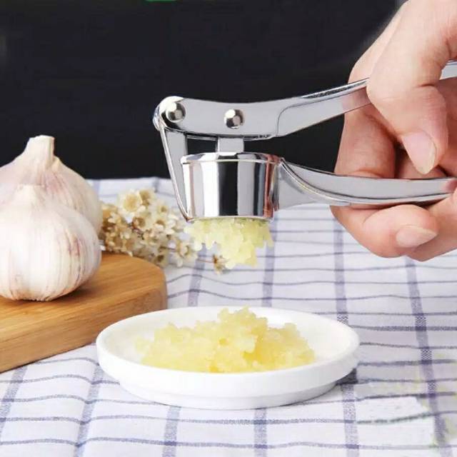 ALAT PENGHANCUR PENGHALUS PENCACAH BAWANG PUTIH JAHE KUNYIT GARLIC PRESS STAINLESS STEEL