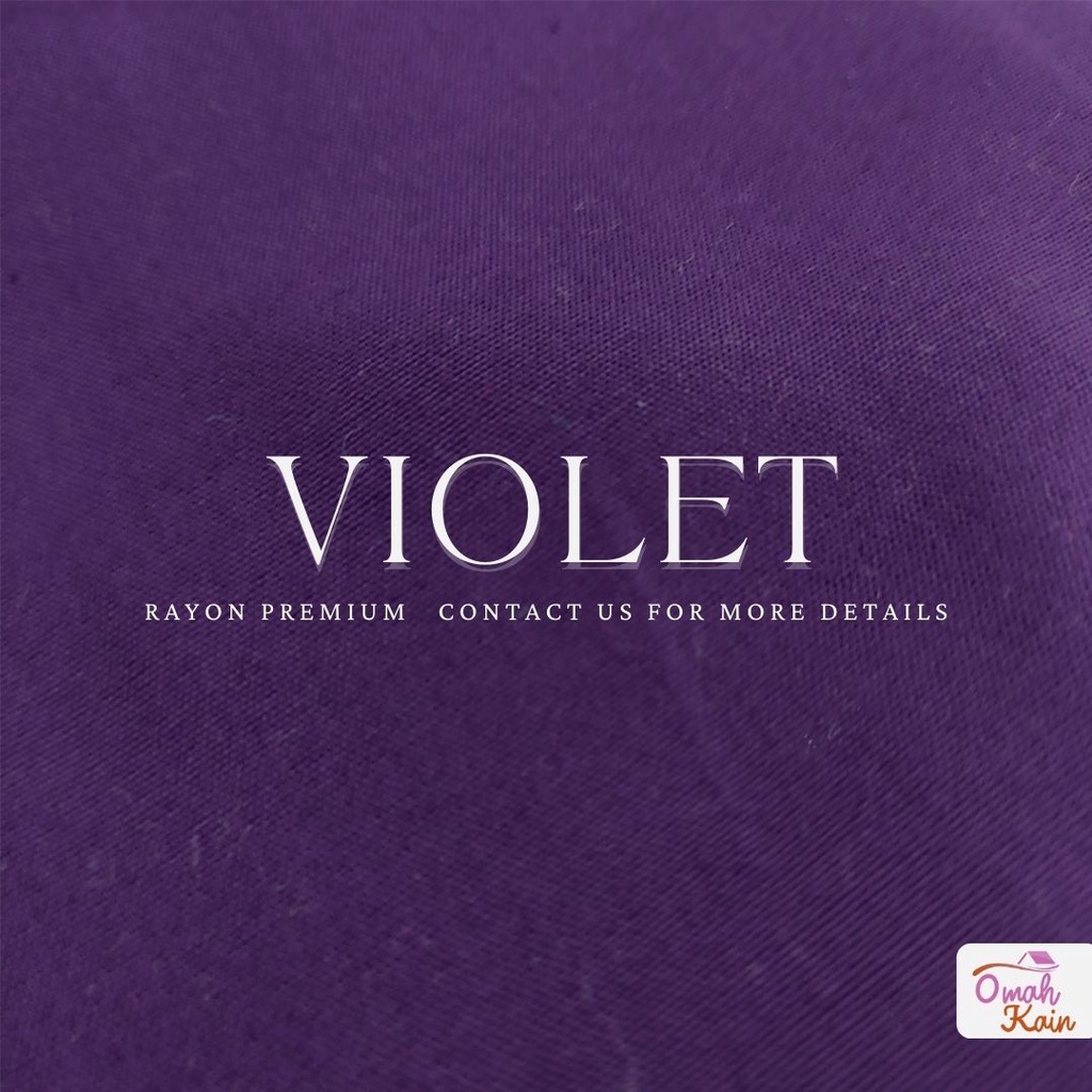 KAIN RAYON POLOS PREMIUM (TIDAK BERBULU, TIDAK NERAWANG,JATUH,ADEM DAN MEWAH)#omah kain-Violet